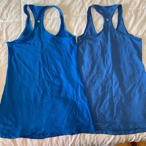2 blue lulu tanks